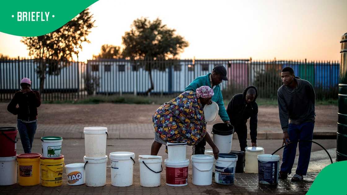 A businessman in Merafong, Johannesburg, drilled water to assist water-stranded community members