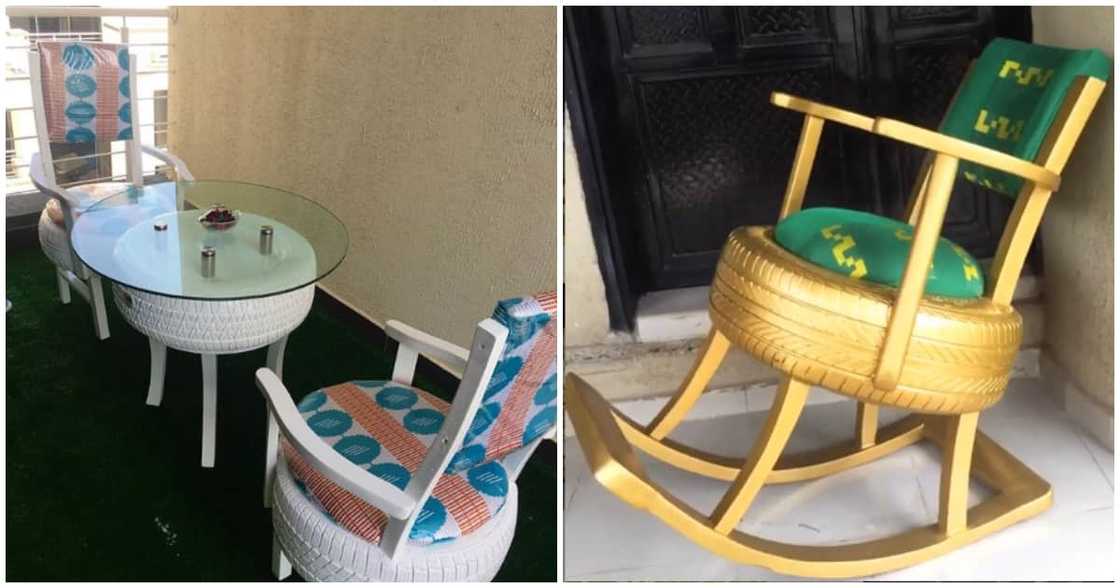 Artsy woman turns trash to treasure by upcycling tyres into furniture