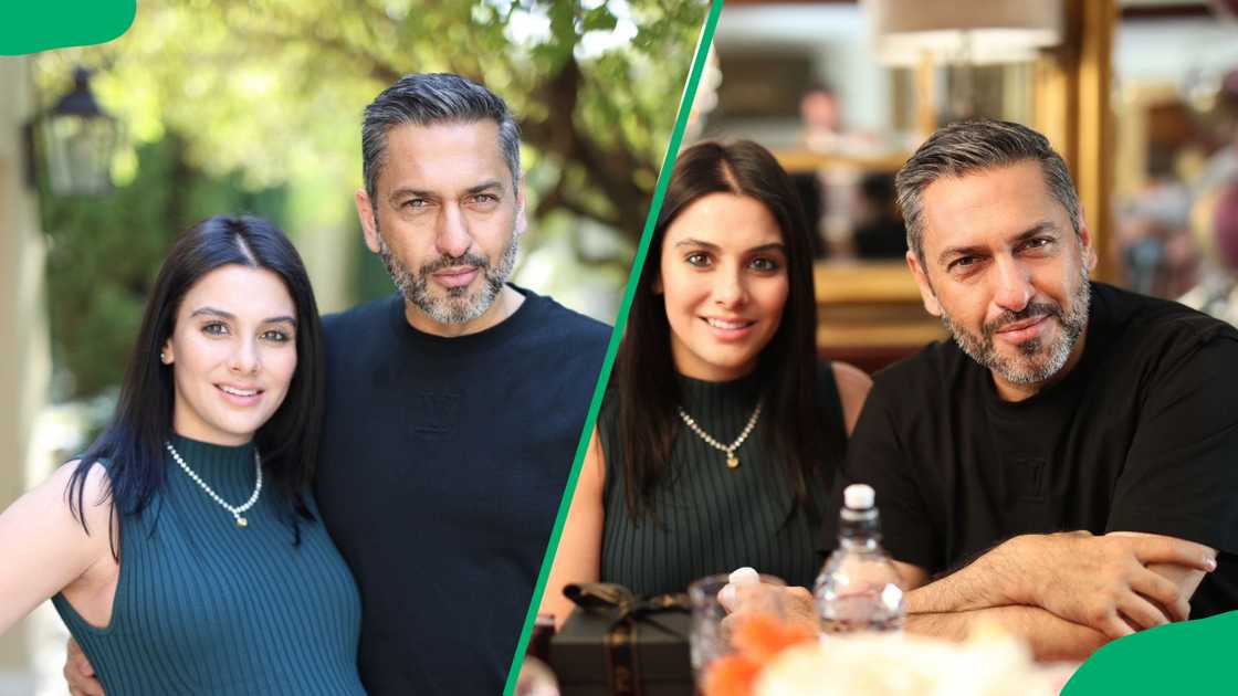 Zunaid Moti and his wife posing for photos