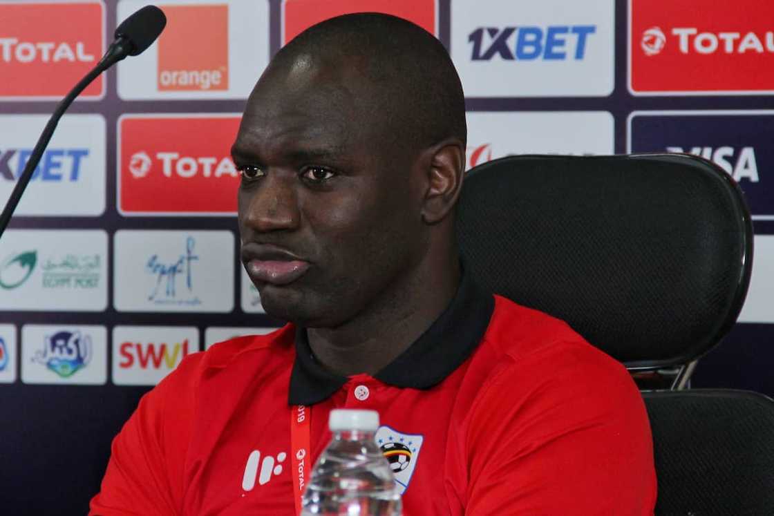 Denis Onyango at a press conference Denis Onyango at a press conference