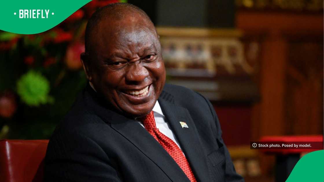 The president showed friendliness by laughing The president showed friendliness by laughing