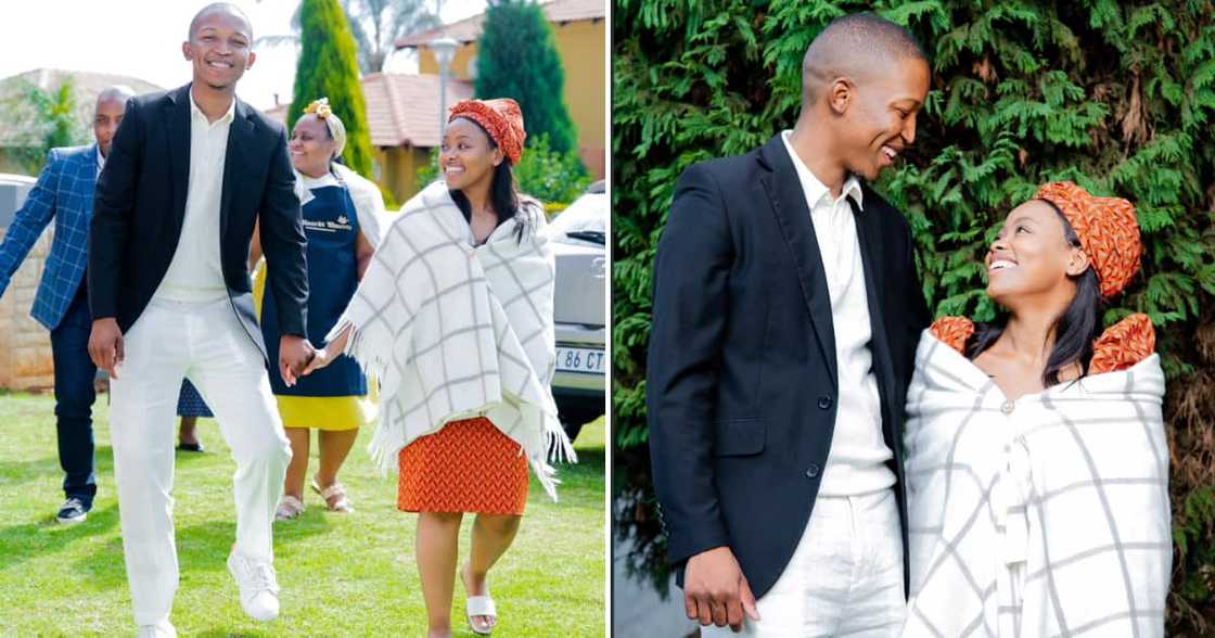 A happy young couple made things official between themselves. A happy young couple made things official between themselves.