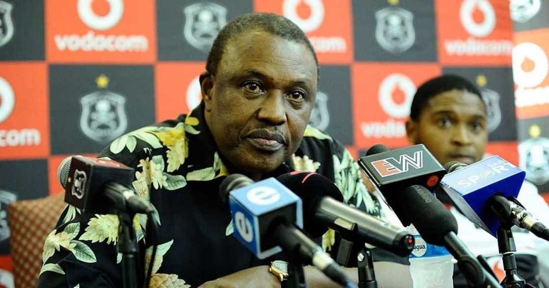 Orlando Pirates chairman Irvin Khoza says he is grateful to get a chance to get vaccinated for covid-19. Image: Samuel Shivambu/Gallo Images/Getty Images Orlando Pirates chairman Irvin Khoza says he is grateful to get a chance to get vaccinated for covid-19. Image: Samuel Shivambu/Gallo Images/Getty Images