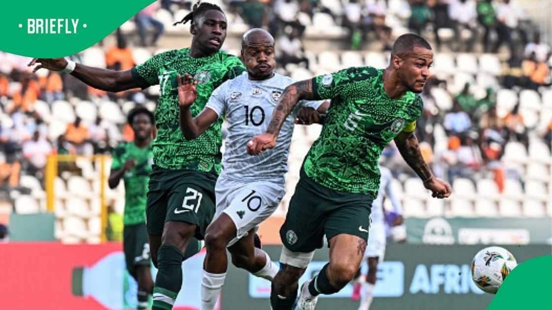 Bafana Bafana, Super Eagles, Percy Tau, Calvin Bassey, and William Troost-Ekong. Bafana Bafana, Super Eagles, Percy Tau, Calvin Bassey, and William Troost-Ekong.