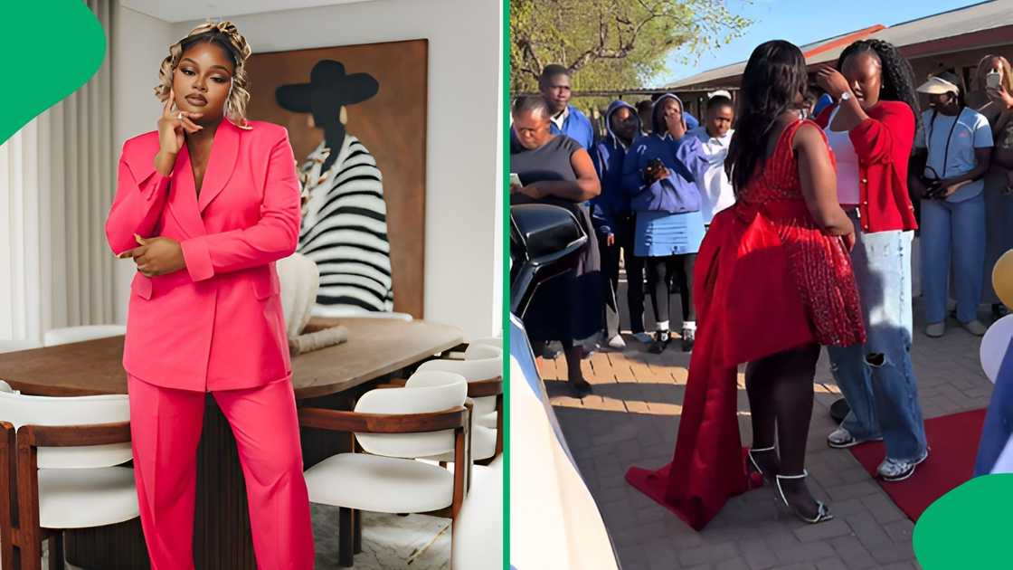 The gesture included a stunning red gown, professional glam styling, and personal transport directly to the event venue The gesture included a stunning red gown, professional glam styling, and personal transport directly to the event venue