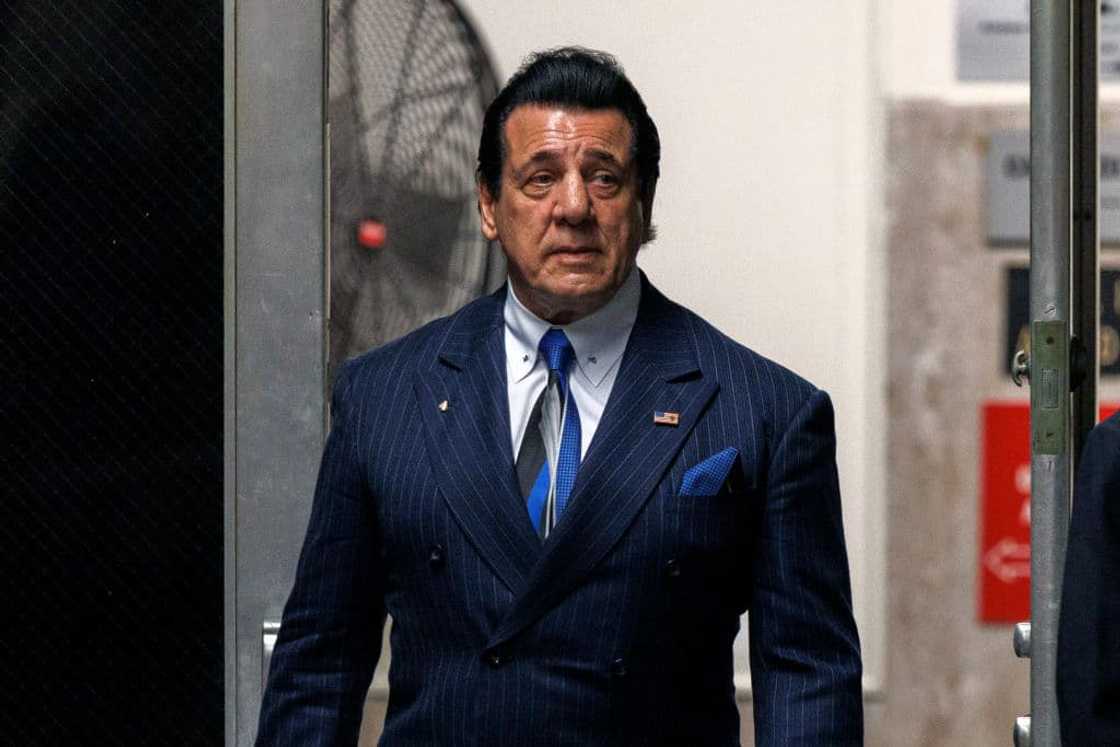 American actor Chuck Zito in a navy blue stripped suit American actor Chuck Zito in a navy blue stripped suit