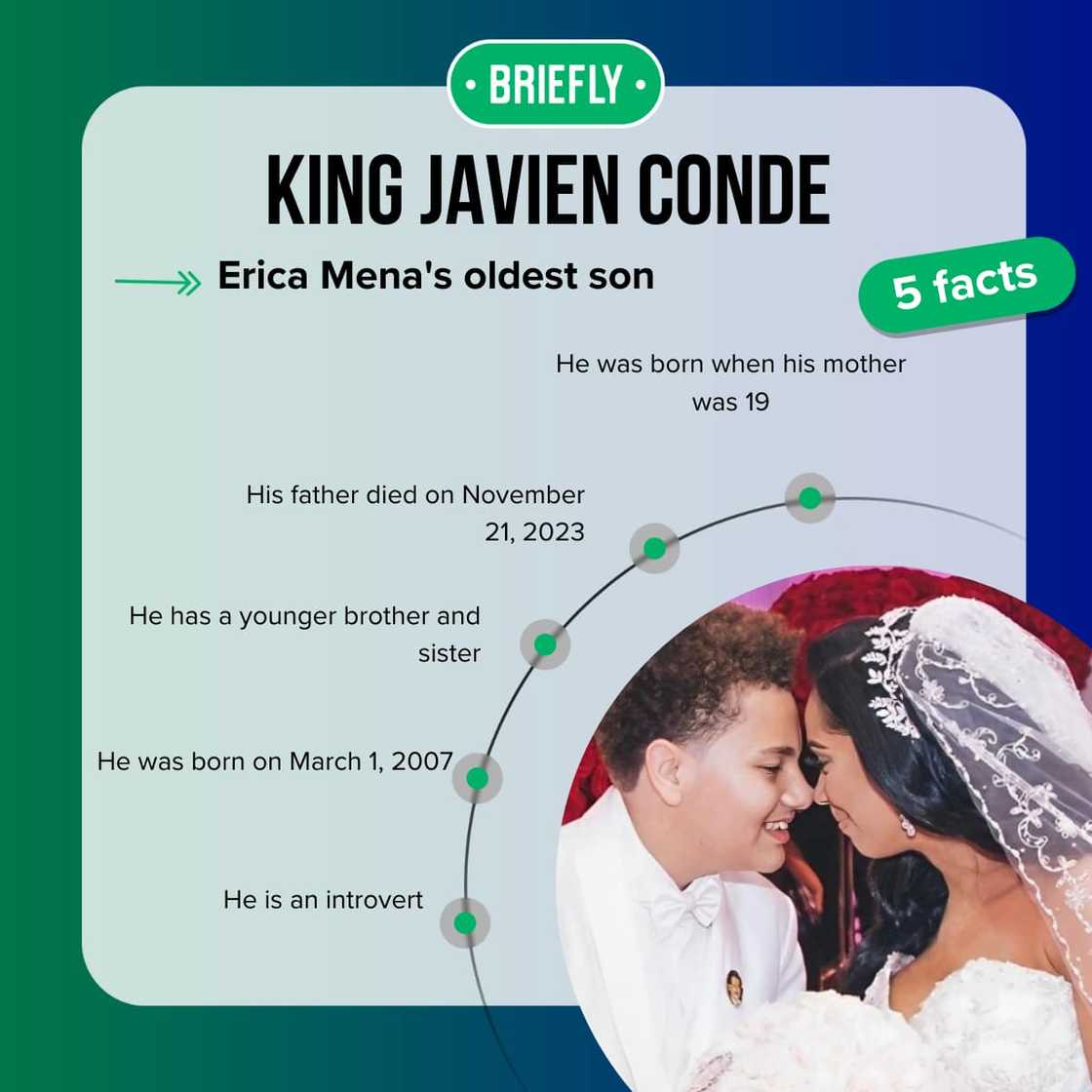 King Javien Conde and Erica Mena at a wedding