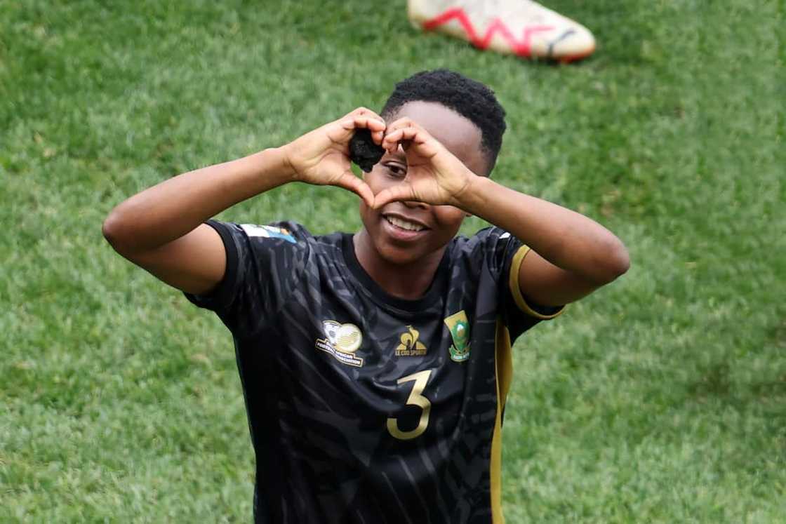 Bongeka Gamede during the FIFA WWC Australia & New Zealand 2023 Round of 16 match between Netherlands and SA at Sydney Football Stadium on 6th August 2023.