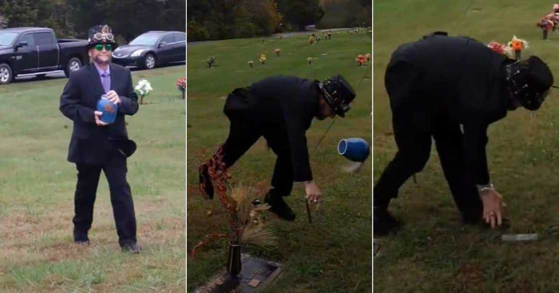 funeral, high, fun, joke, man, urn, ashes, mourners, TikTok, video, clip, grass, co funeral, high, fun, joke, man, urn, ashes, mourners, TikTok, video, clip, grass, co