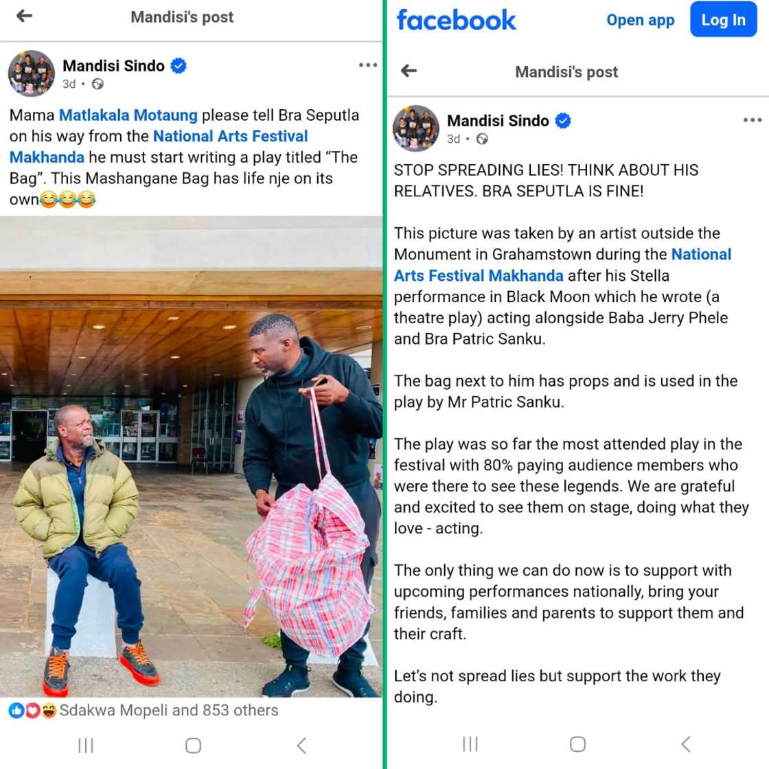 Mandisi Sindo on Seputla's homelessness