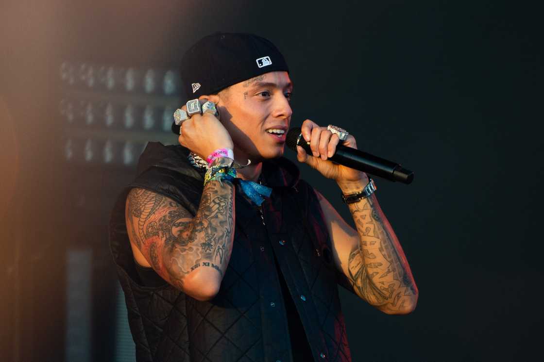 Cench during the Glastonbury Festival Cench during the Glastonbury Festival