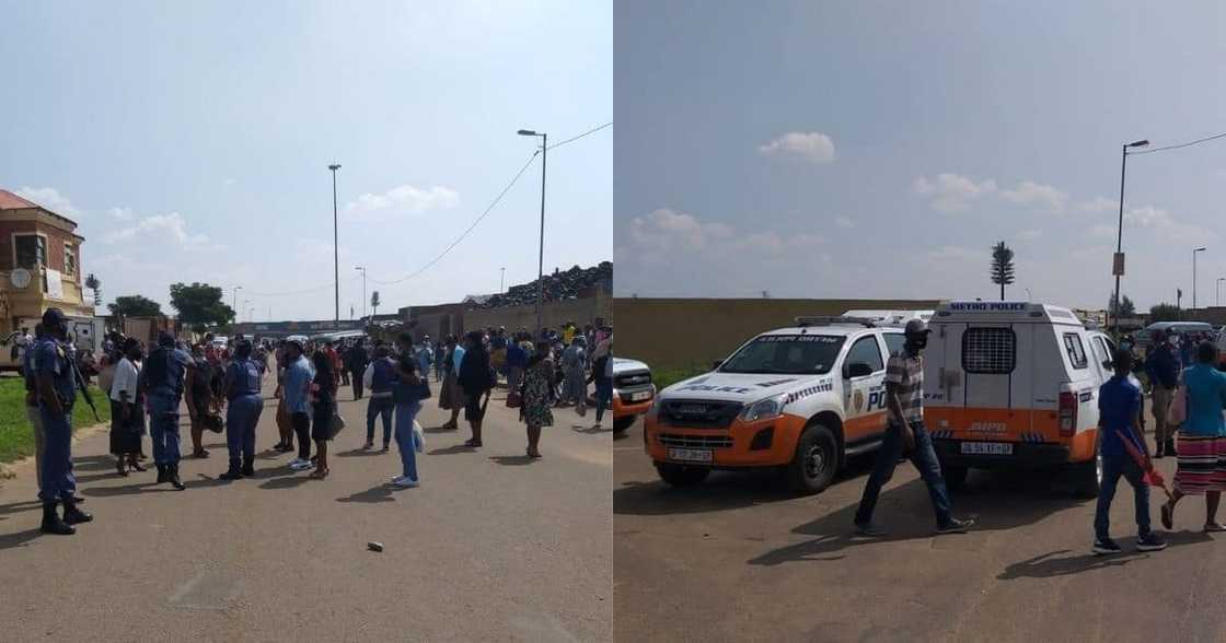 Church goers clash with police over mass gathering in Johannesburg Church goers clash with police over mass gathering in Johannesburg
