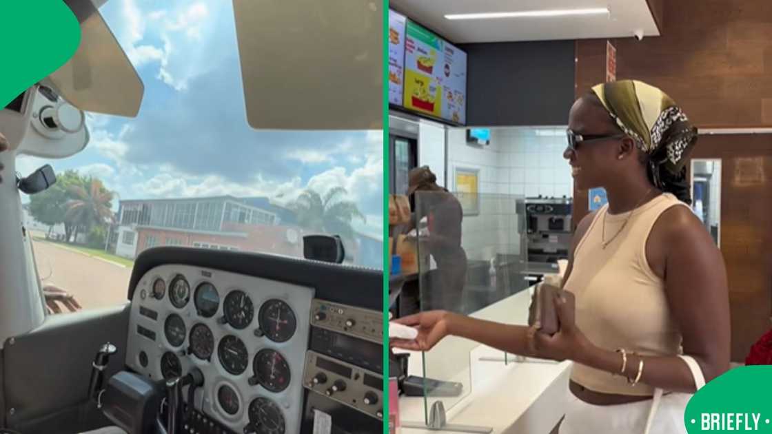 The screenshot on the right captured Namzwei at a burger shop The screenshot on the right captured Namzwei at a burger shop