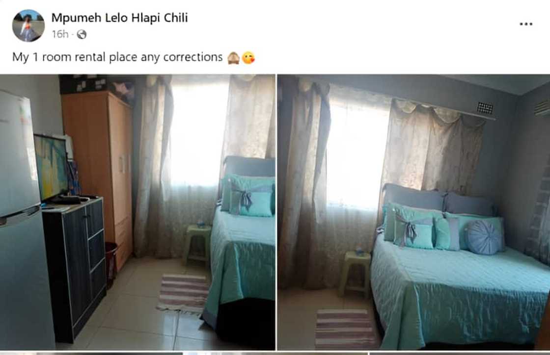 Mpumeh's one room rental home.