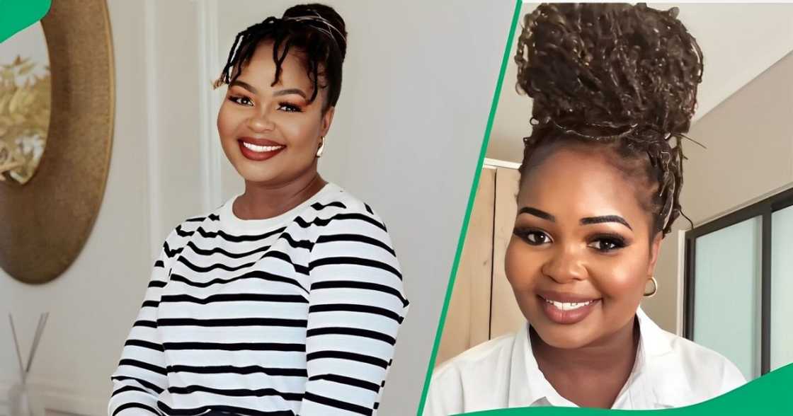 A TikTok video shows a woman unveiling her hair growth mixture. A TikTok video shows a woman unveiling her hair growth mixture.