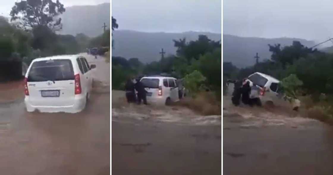 KZN Floods, Video, Car Swept Away, Attempting to Cross Bridge, Mzansi KZN Floods, Video, Car Swept Away, Attempting to Cross Bridge, Mzansi