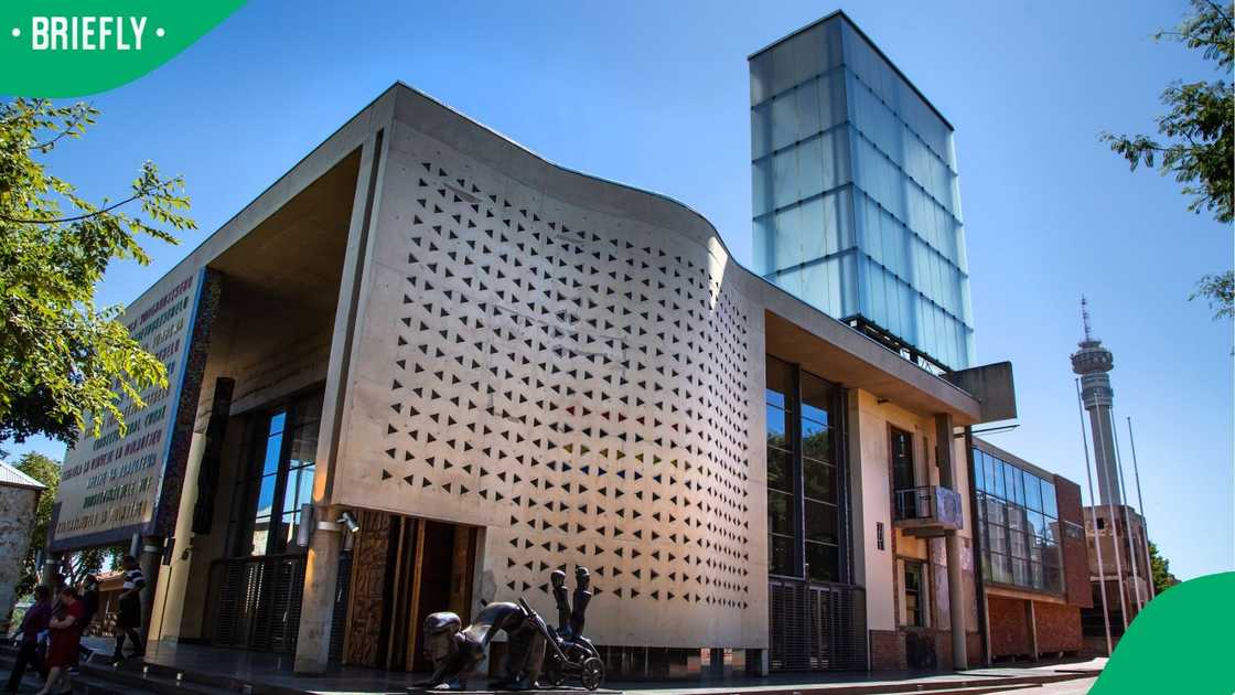 Exterior view of the Constitutional Court in Johannesburg. Exterior view of the Constitutional Court in Johannesburg.