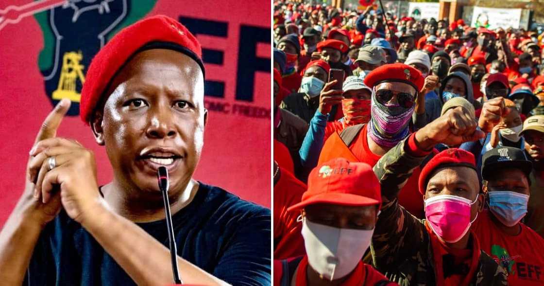 EFF Leader Julius Malema held a press conference ahead of the planned national shutdown