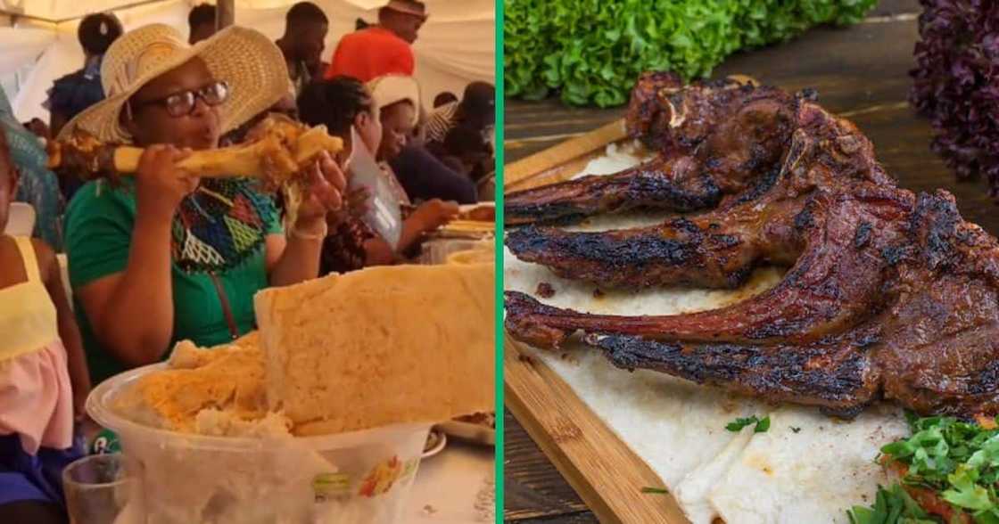 A video of a gogo eating a large bone during a ceremony has gone viral A video of a gogo eating a large bone during a ceremony has gone viral