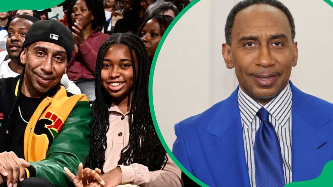 Stephen and Nyla Smith at the 2023 WNBA Finals (L). Smith at the 2024 Disney Upfront