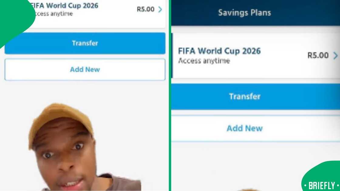 A South African fan displayed early savings for FIFA 2026, inspiring football enthusiasts
