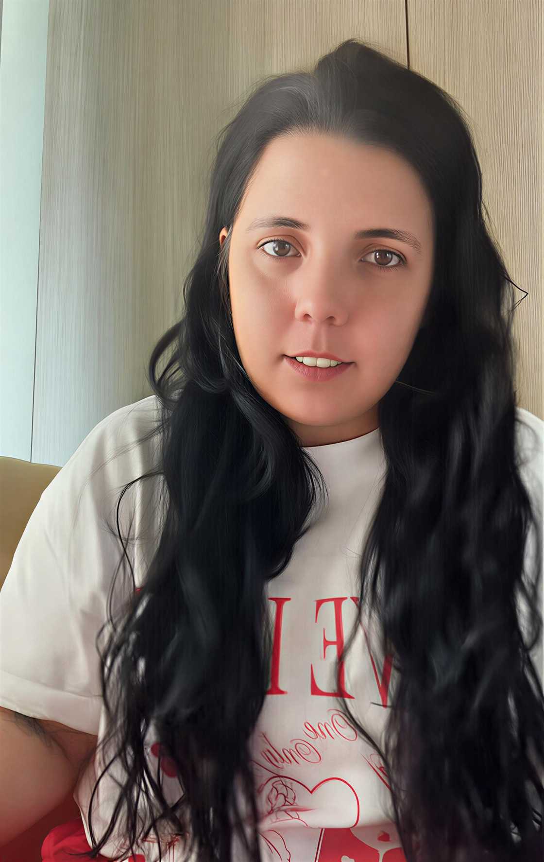 A woman in South Africa posed in a TikTok video while creating content.