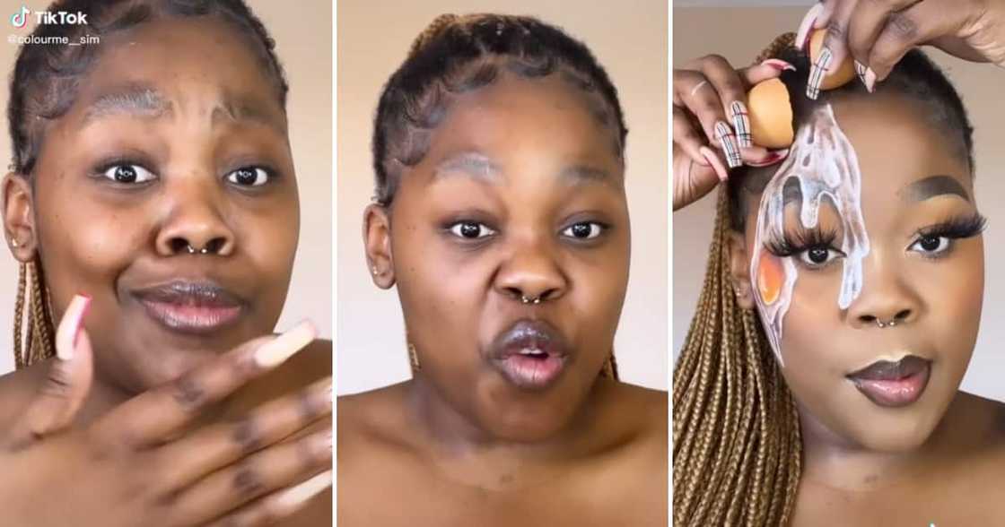 Talented DBN makeup artist stunned Mzansi peeps with her excellent egg-inspired look