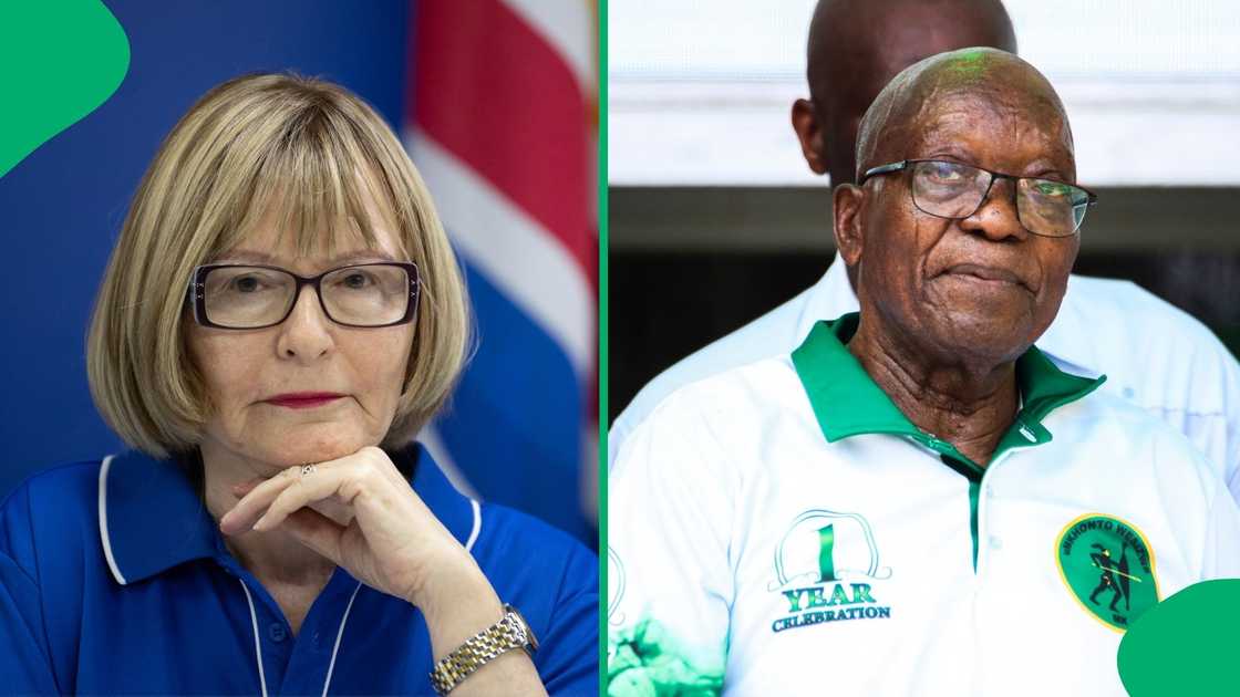 Helen Zille and Jacob Zuma. Helen Zille and Jacob Zuma.
