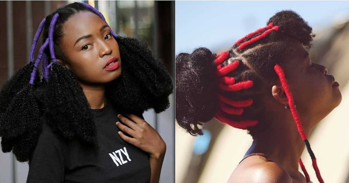 How do you tie afro hair with wool? How do you tie afro hair with wool?