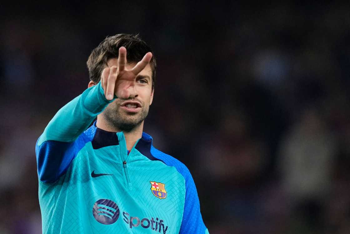 Gerard Piqué centre-back of Barcelona and Spain during the warm-up