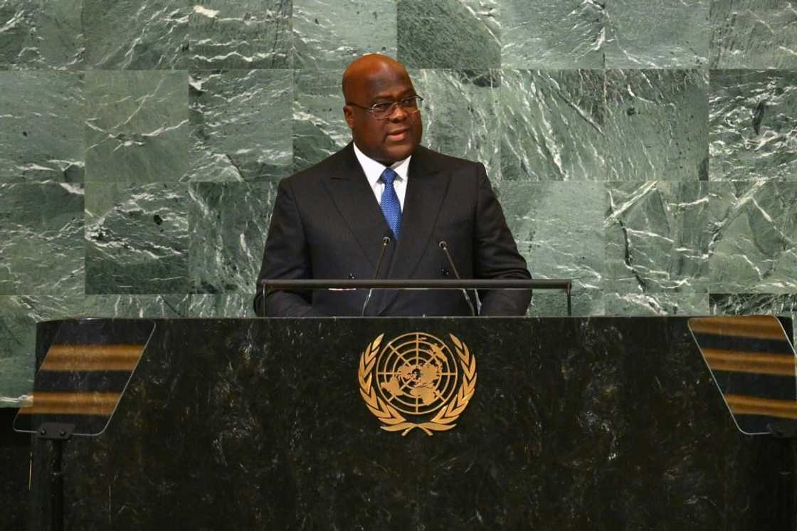 Democratic Republic of Congo President Felix Tshisekedi addresses the UN General Assembly Democratic Republic of Congo President Felix Tshisekedi addresses the UN General Assembly
