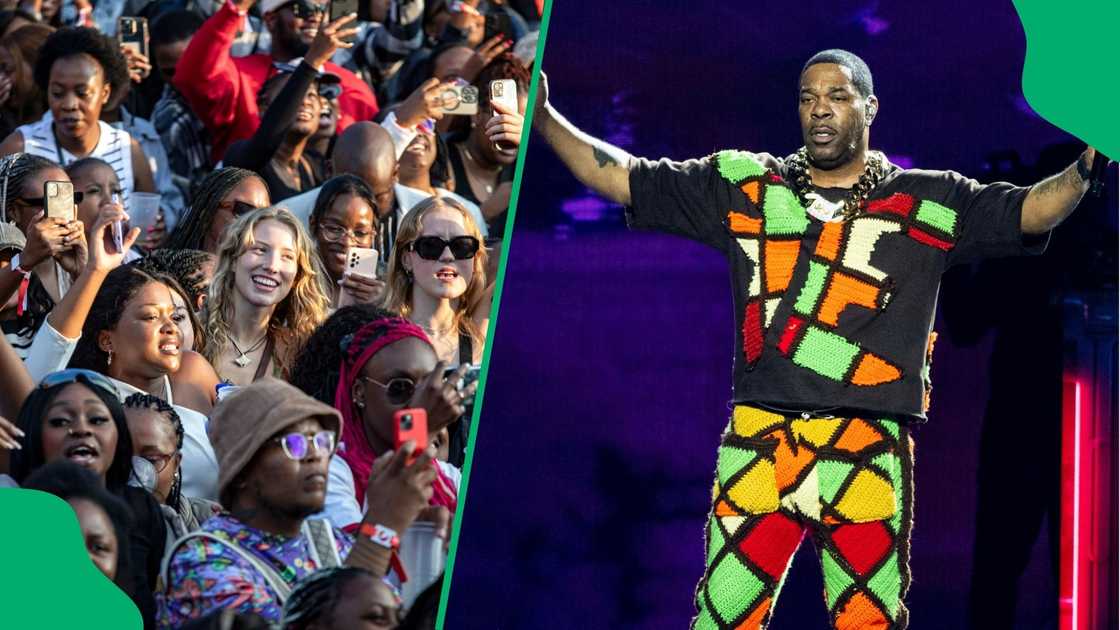 Concert goers brave Johannesburg cold to catch Busta Rhymes at DStv Delicious Fest