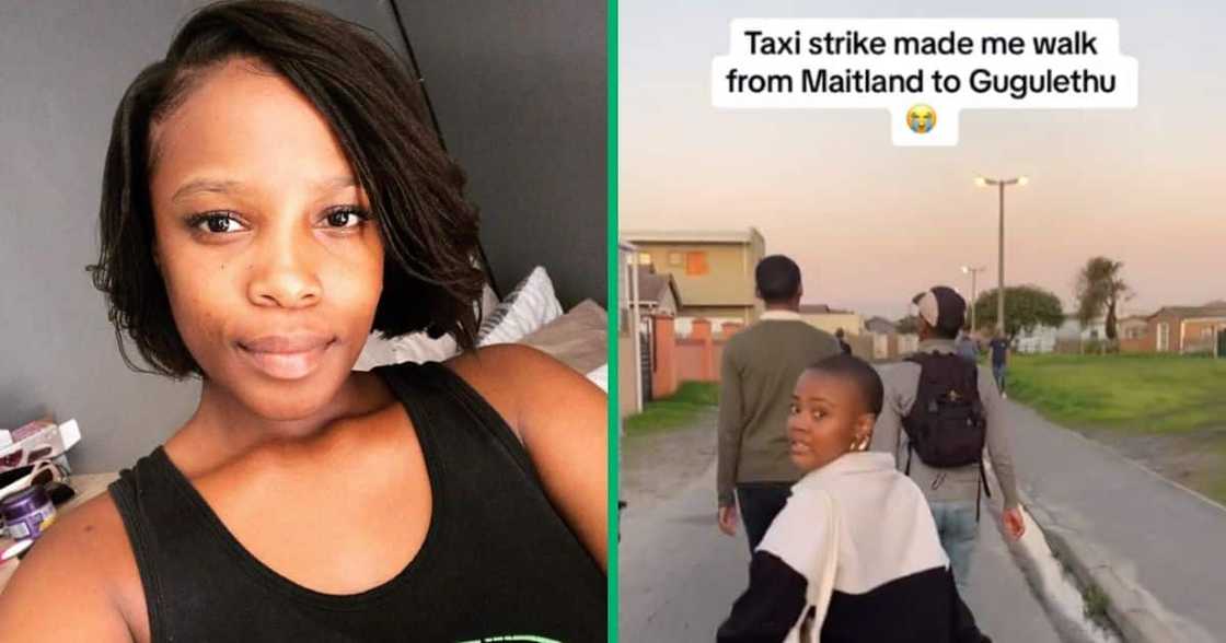 A lady walked from Maitland to Gugulethu due to the taxi strike A lady walked from Maitland to Gugulethu due to the taxi strike