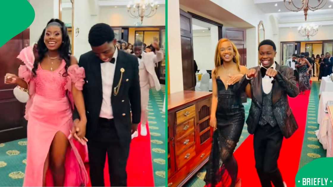 A proud community moment showed Kasi learners pulling up in style at their matric dance, sparking online admiration A proud community moment showed Kasi learners pulling up in style at their matric dance, sparking online admiration