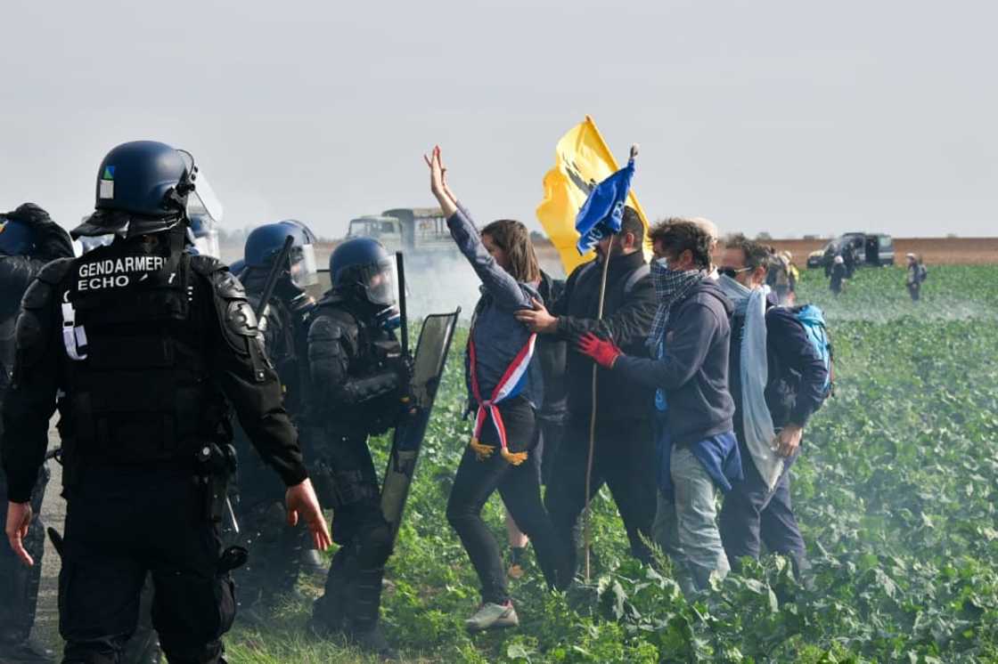 Around 1,500 police were deployed to the prefect of the Deux-Sevres department Emmanuelle Dubee