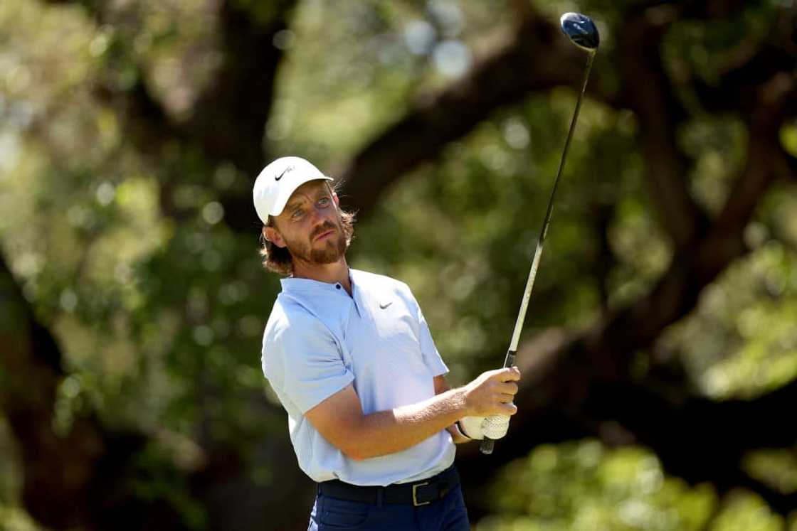 Tommy Fleetwood playing at the Valero Texas Open