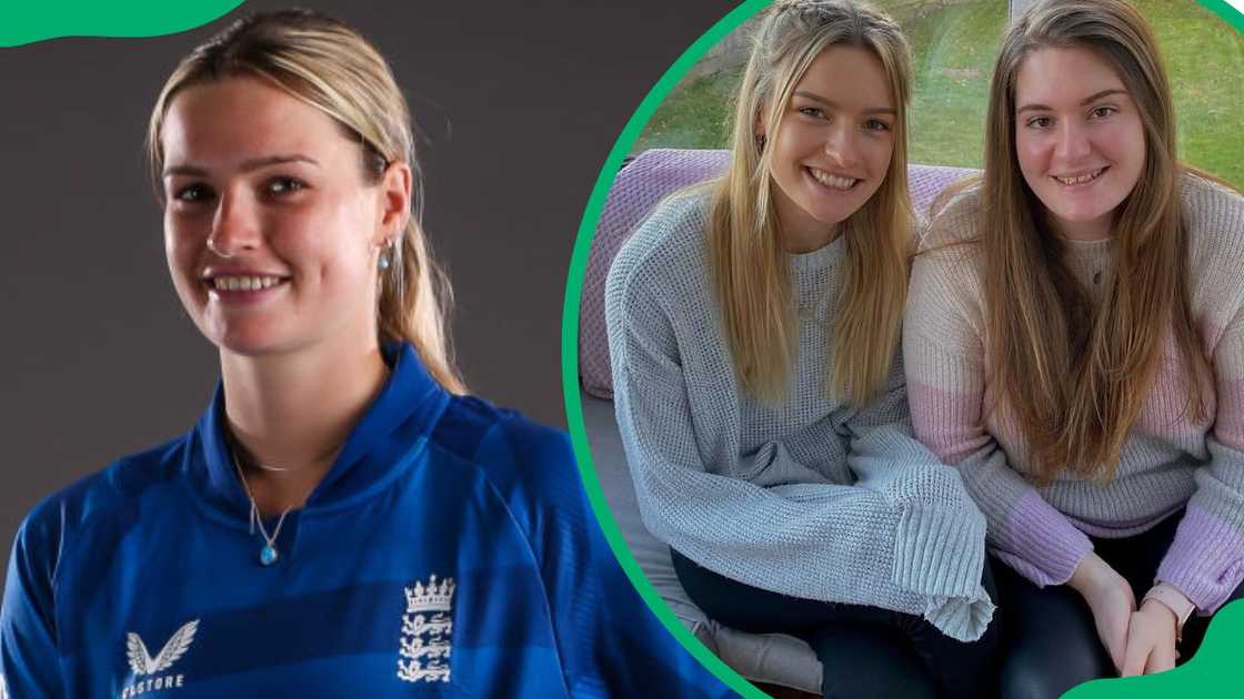 Lauren Bell at the Seat Unique Stadium in 2023 (L). The athlete and her sister Colette (R)