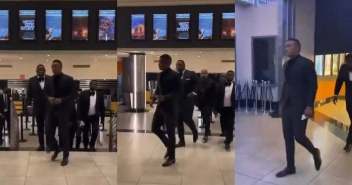 Video, Duduzane Zuma, walking, suit, bodyguards, reactions Video, Duduzane Zuma, walking, suit, bodyguards, reactions