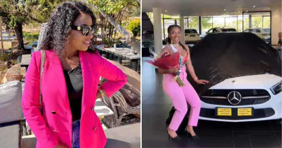 Instagram user Tsidi Ngubane and her new Mercedes-Benz Instagram user Tsidi Ngubane and her new Mercedes-Benz