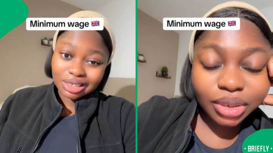 The visual on the right captured a Nigerian woman vlogging about her life in the UK The visual on the right captured a Nigerian woman vlogging about her life in the UK