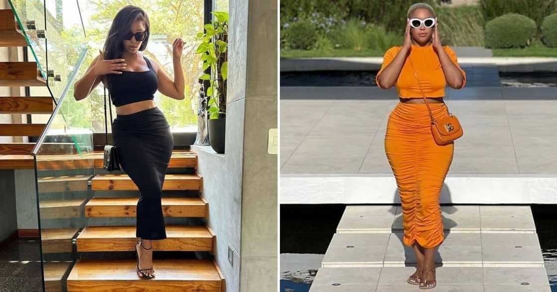 Minnie Dlamini's red dress at a wedding received praise on social media. Minnie Dlamini's red dress at a wedding received praise on social media.