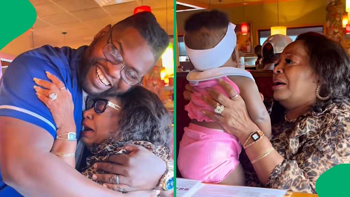 A video of an emotional moment after a granny saw her son's baby for the first time left many netizens emotional