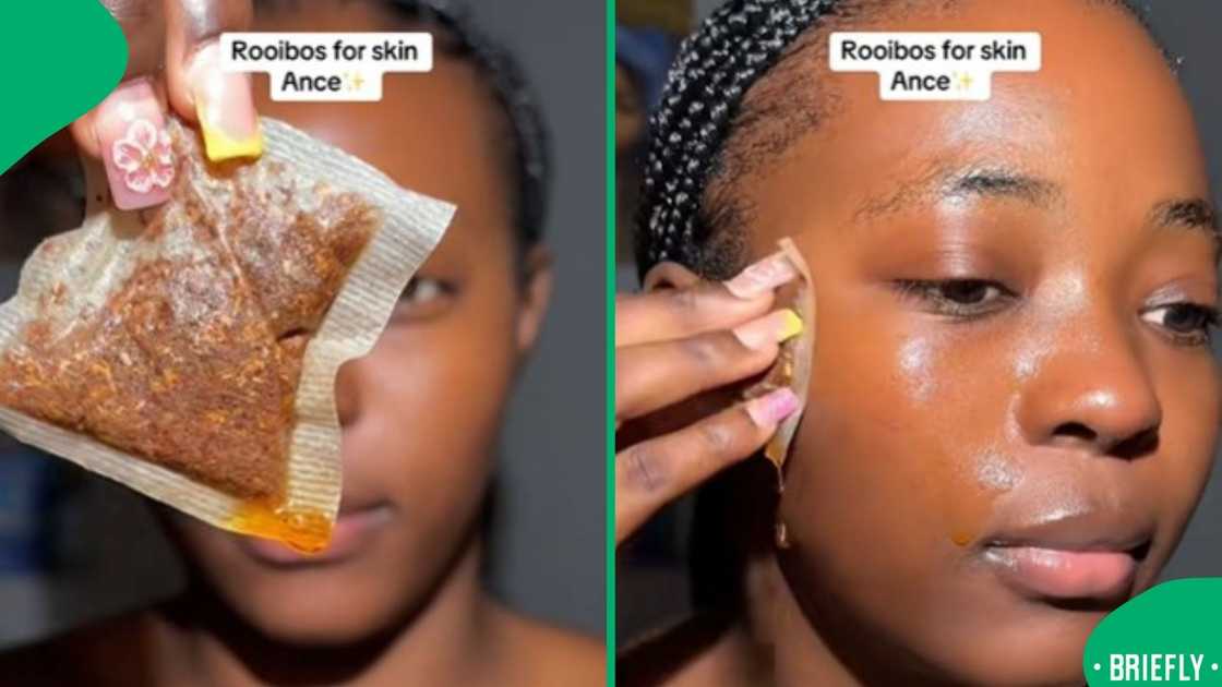 A screenshot captured the viral video that drew big interest in the rooibos skincare trend A screenshot captured the viral video that drew big interest in the rooibos skincare trend