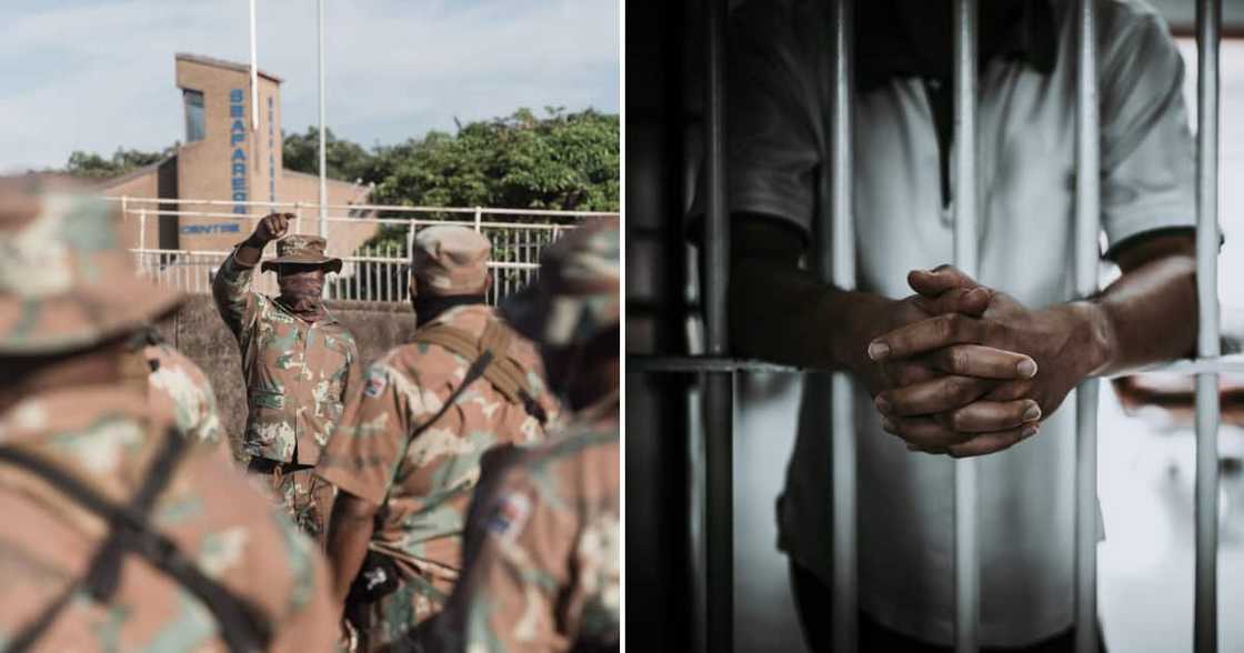 A SANDF soldier was arrested by Limpopo police for allegedly helping six prison inmates escape A SANDF soldier was arrested by Limpopo police for allegedly helping six prison inmates escape