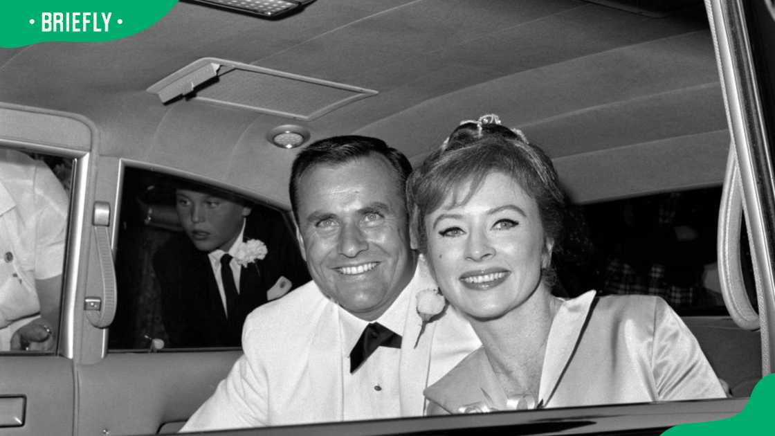 Jason Seymour Day and Amanda Blake during their 1964 wedding