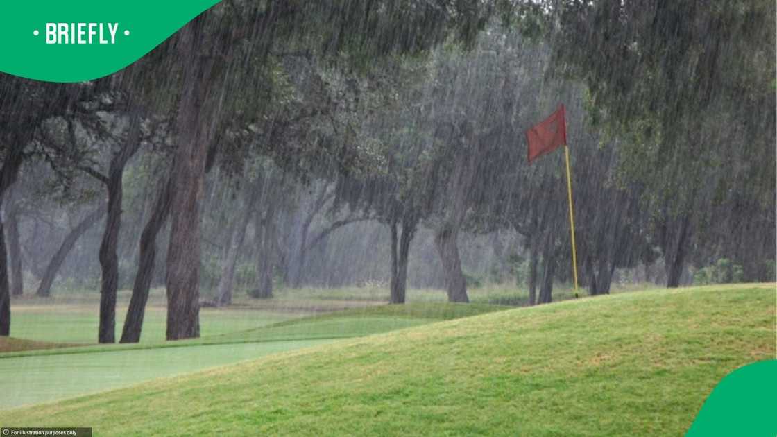 A South African golfer looked like he got struck by lightning