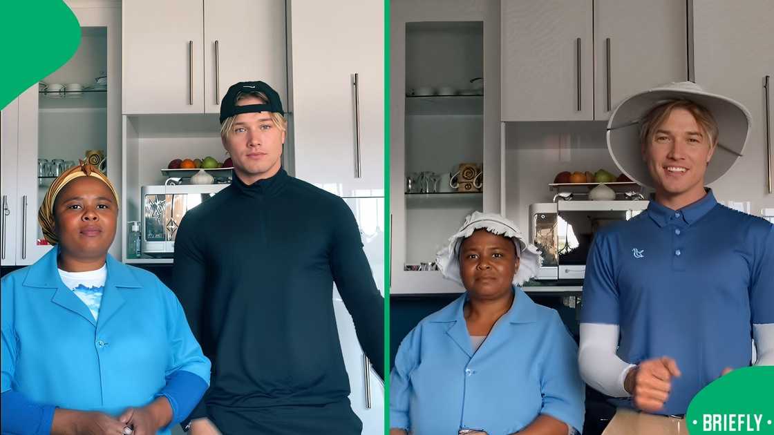 A man and his domestic worker.