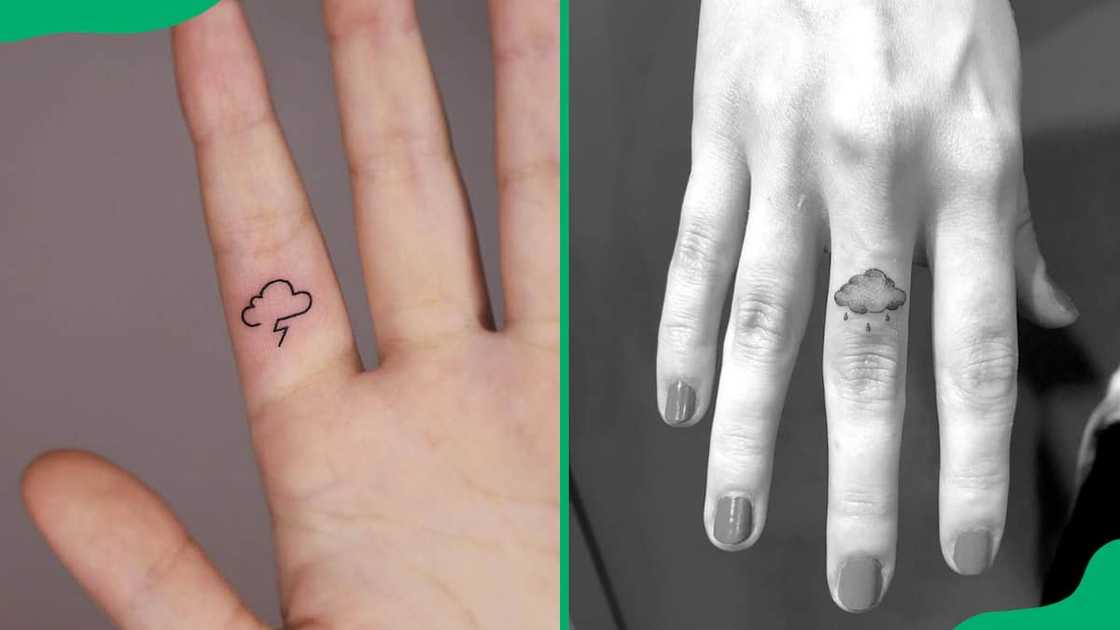 A dainty storm finger tattoo A dainty storm finger tattoo