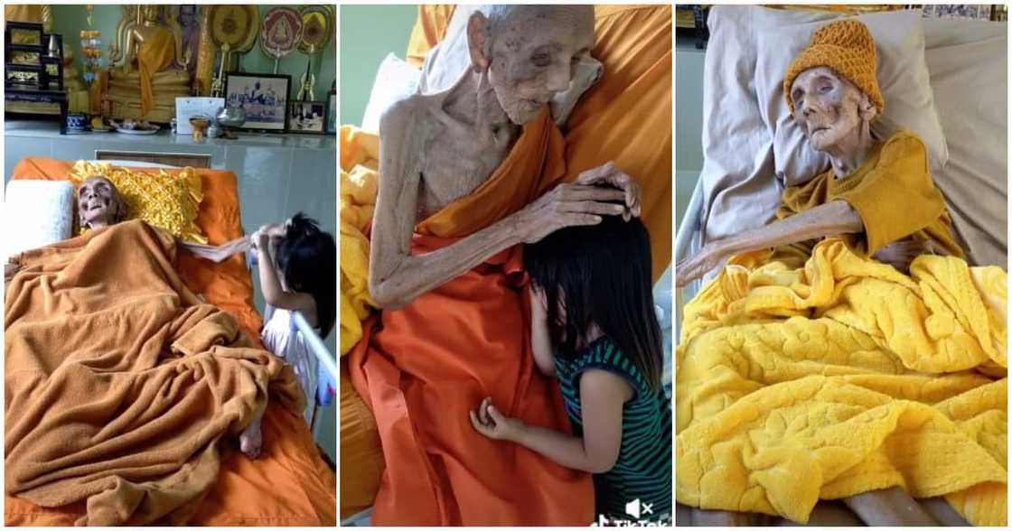 Luang Pho Yai, 109-year-old man, old age Luang Pho Yai, 109-year-old man, old age