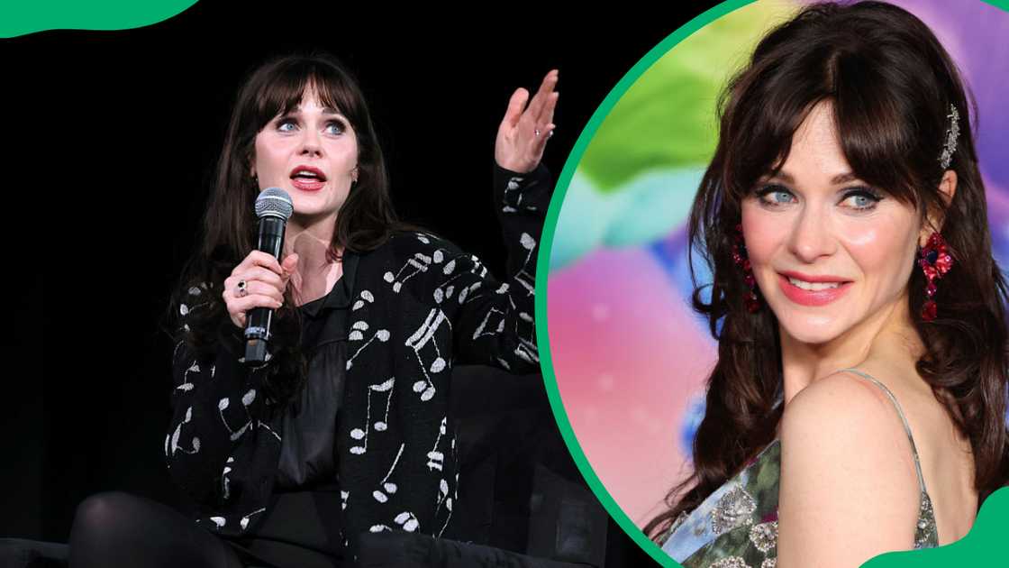 Zooey Deschanel attends the 2025 TCM Classic Film Festival and screening of "Trolls: Band Together"